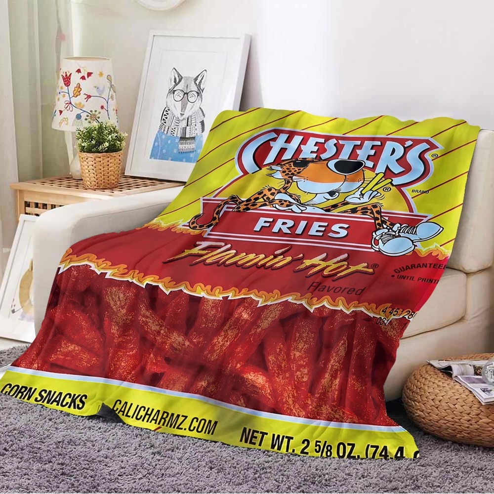 50x60 Inch Jumbo Soft Cheetos Hot Fries Blanket